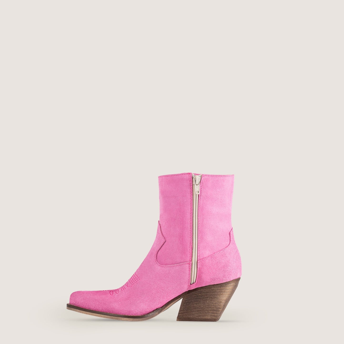 Stivaletti Texani Janice Camoscio Fucsia - KALI SHOES®