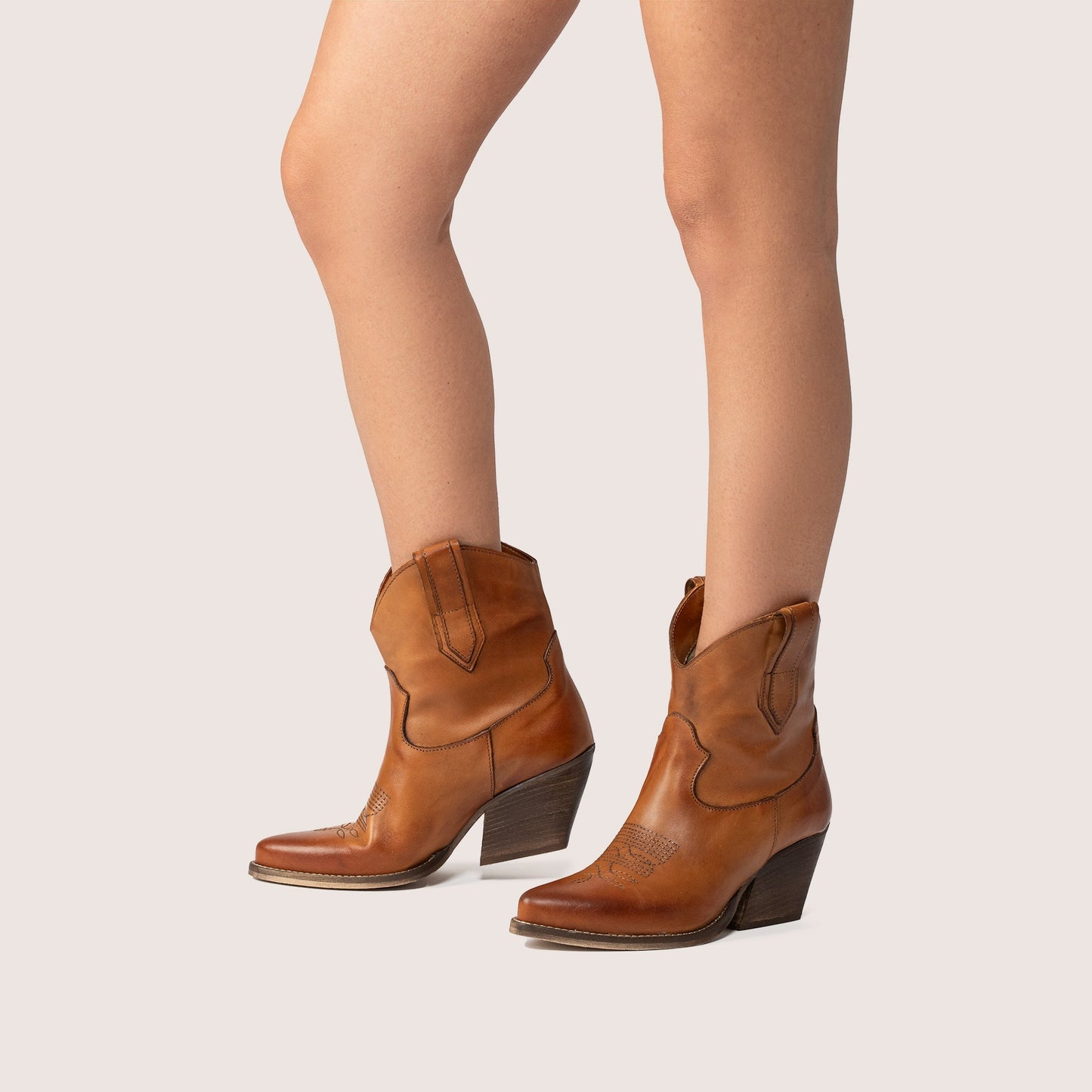 Stivaletti Texani Marley Cuoio - KALI SHOES®