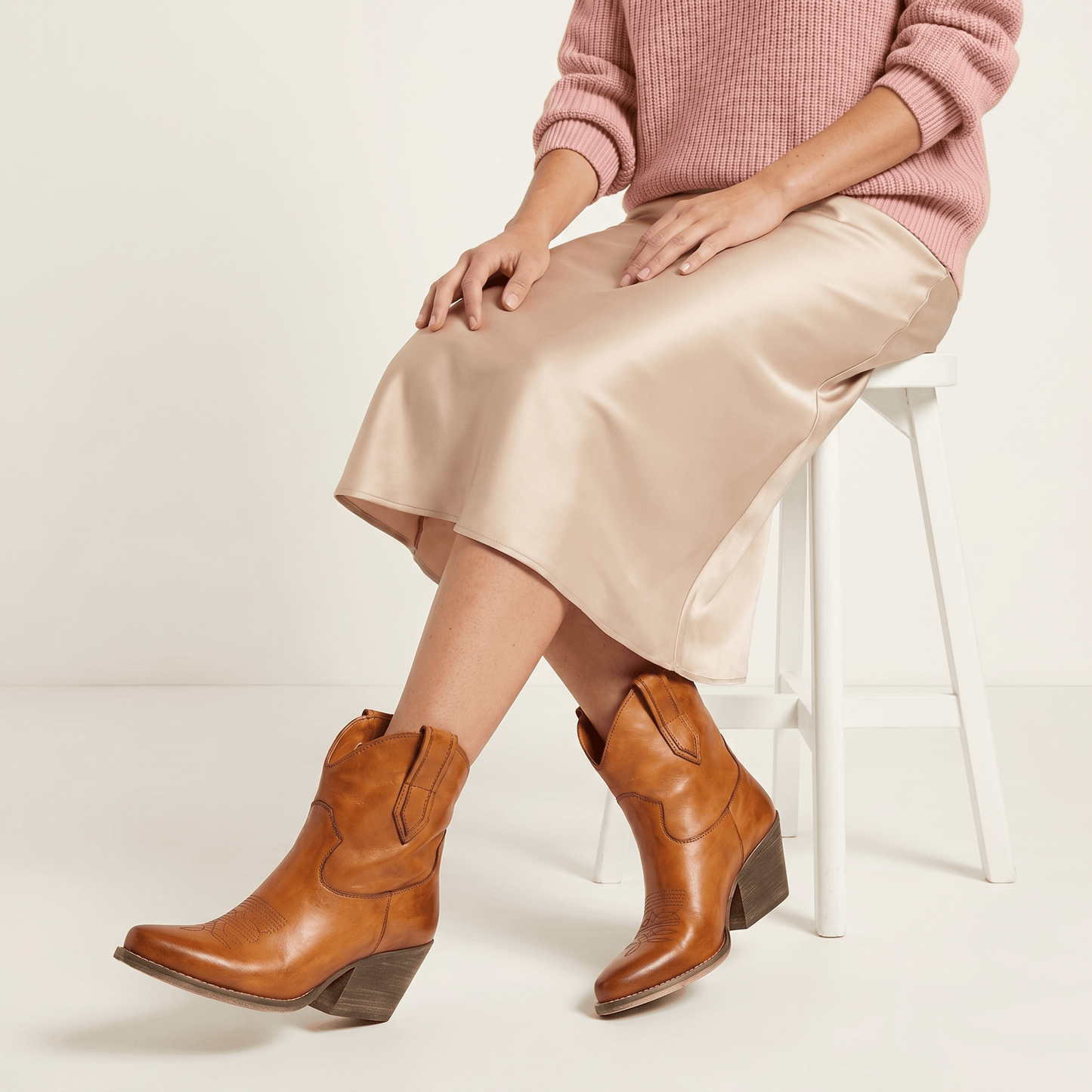 Stivaletti Texani Marley Cuoio - KALI SHOES®