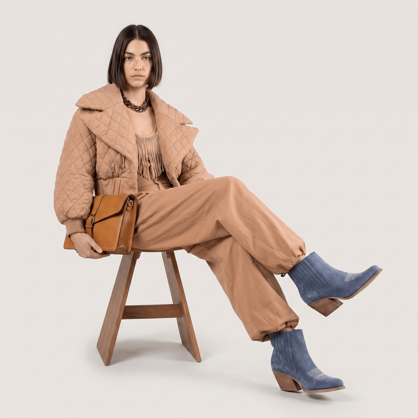 Stivaletti Texani Sandy Blue Jeans - KALI SHOES®