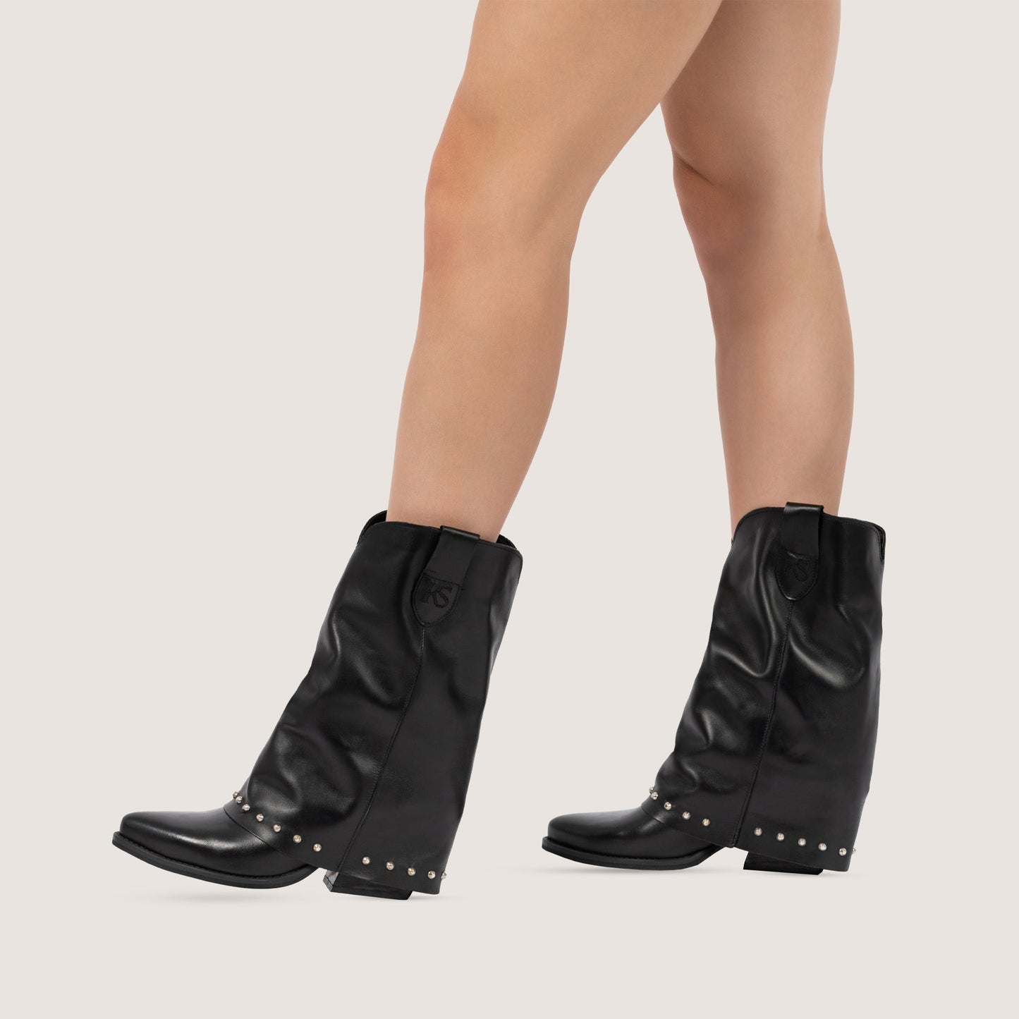 Stivaletti Texani Sidney Brushed Black - KALI SHOES®