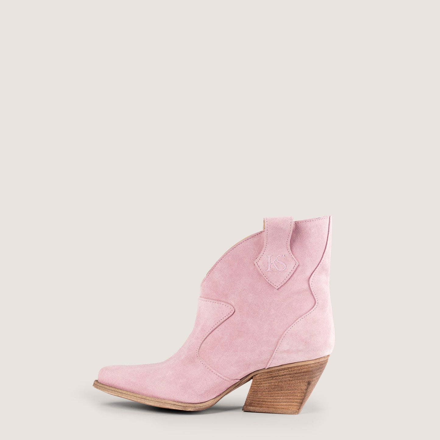 Stivaletti Texani Velvet Rosa - KALI SHOES®