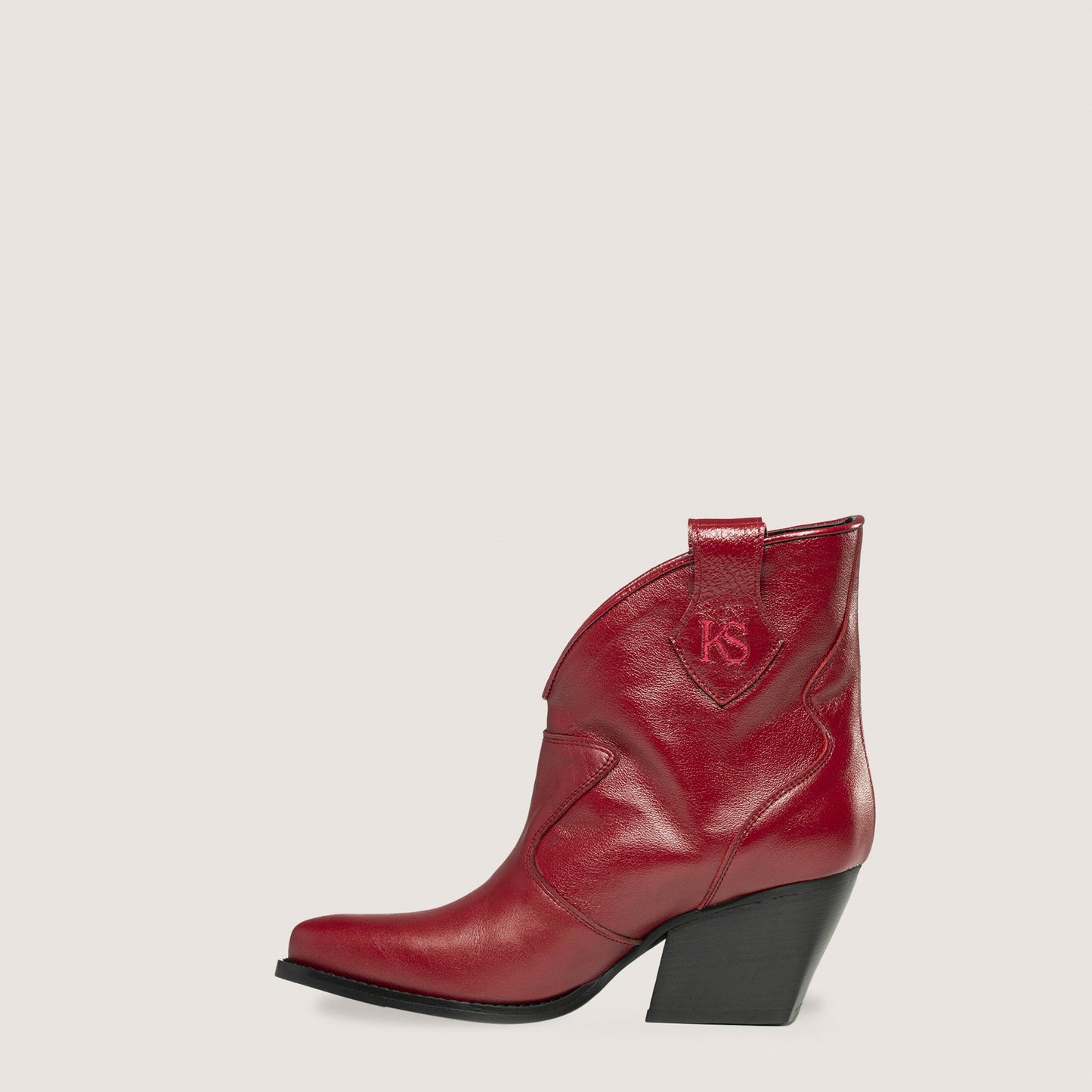 Stivaletti Texani Velvet Rosso - KALI SHOES®