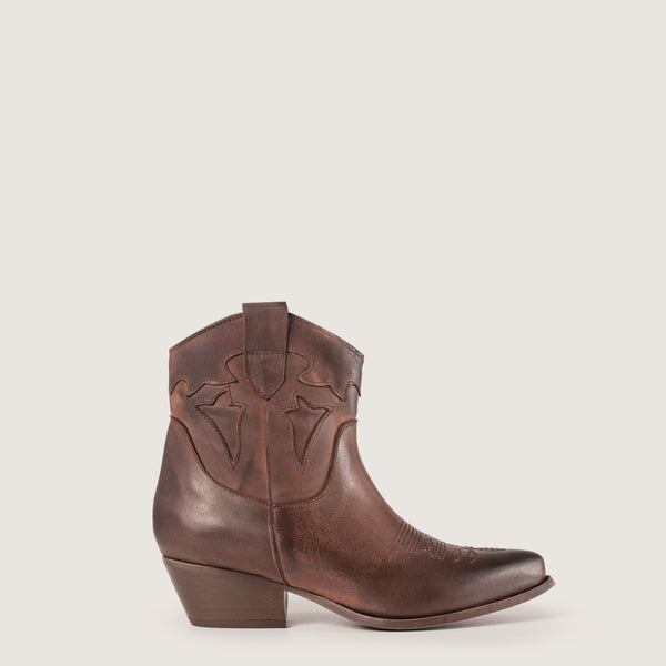Vicky Shine Dark Brown Texan boots