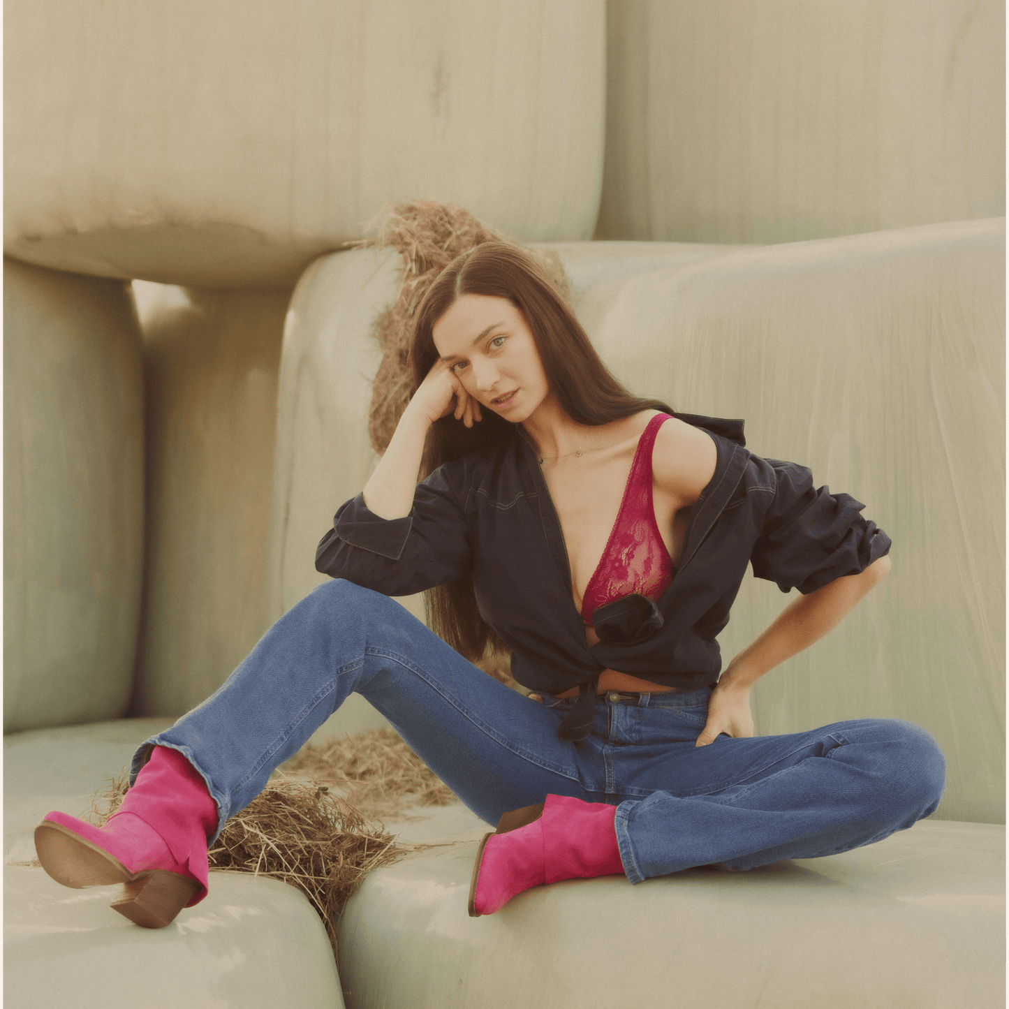 Stivaletti Texani Vittoria Fucsia - KALI SHOES®