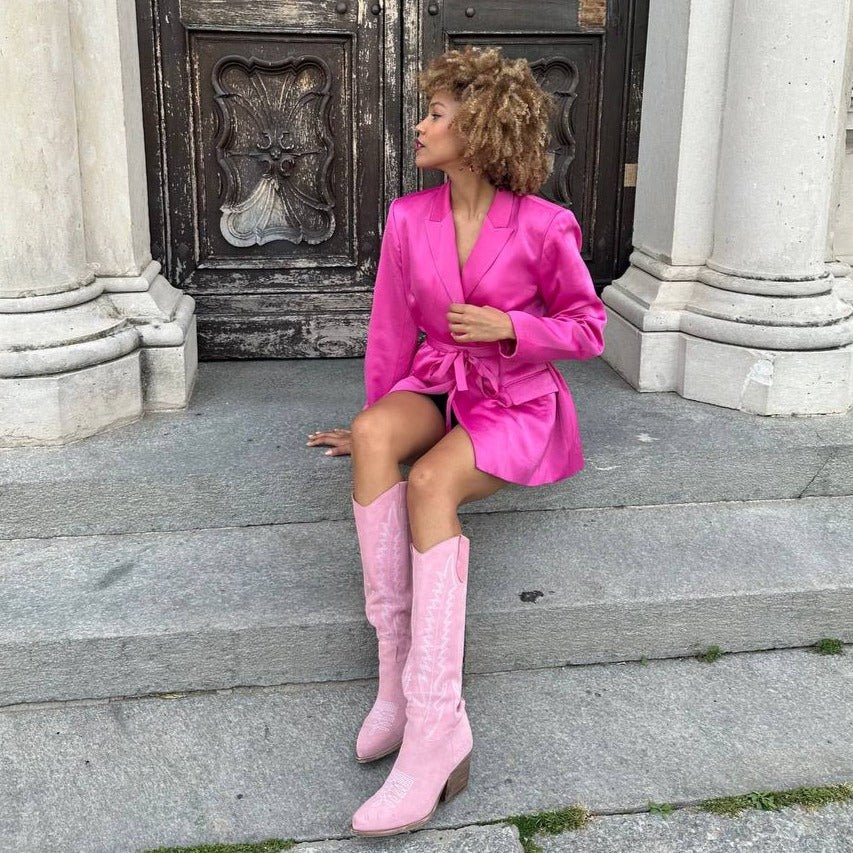 Stivali Texani Dallas Rosa - KALI SHOES®