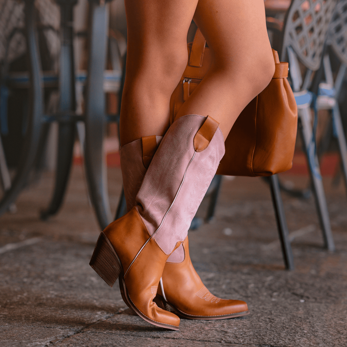 Stivali Texani Dixie Rosa - KALI SHOES®