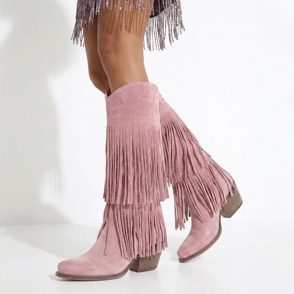 Stivali Texani Fryda Rosa - KALI SHOES®