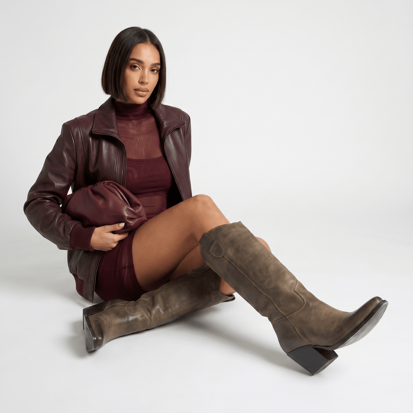 Stivali Texani Madison Taupe - KALI SHOES®