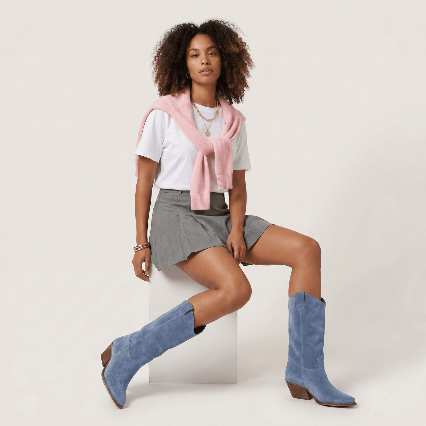 Stivali Texani Noa Blue Jeans - KALI SHOES®