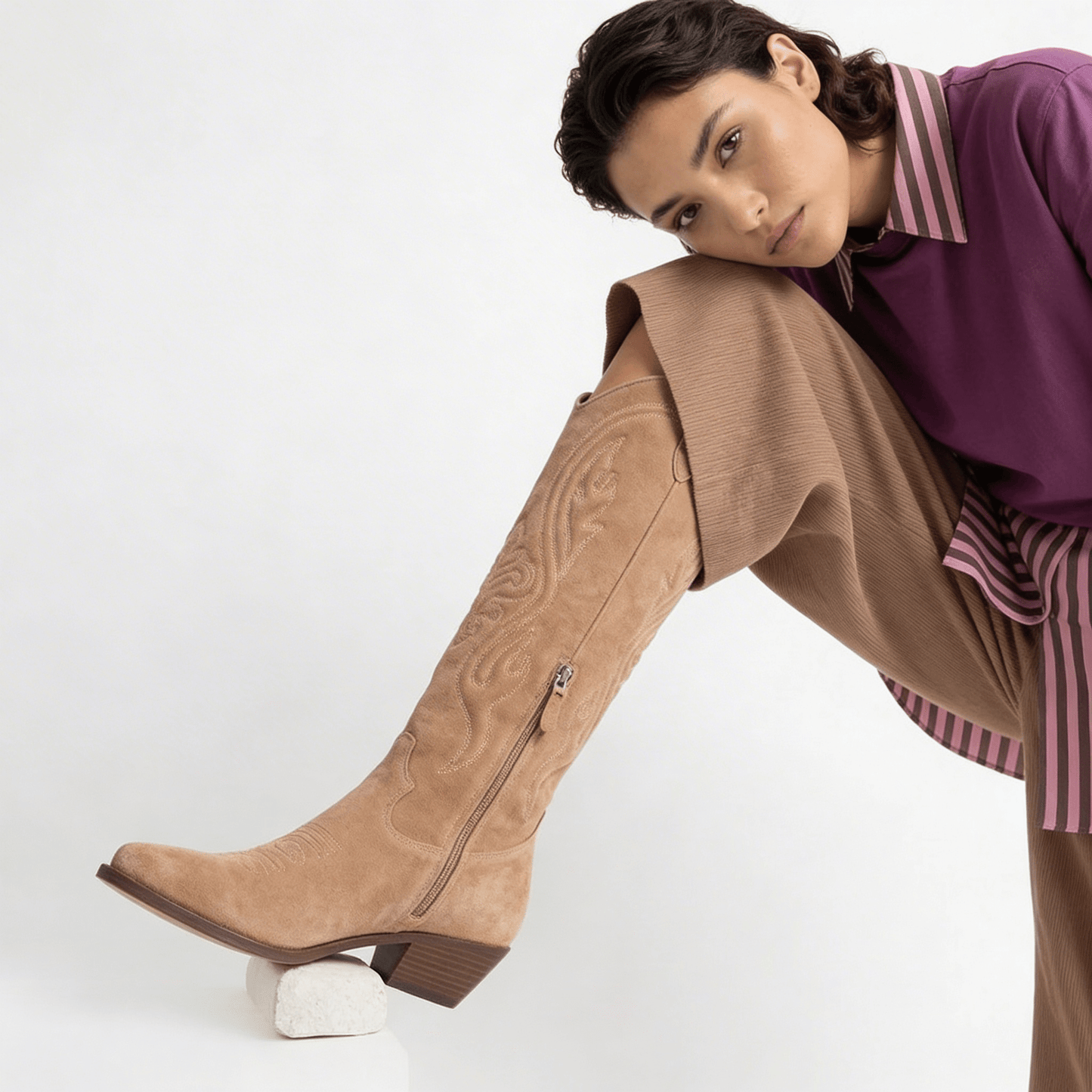 Stivali Texani Sava Taupe - KALI SHOES®