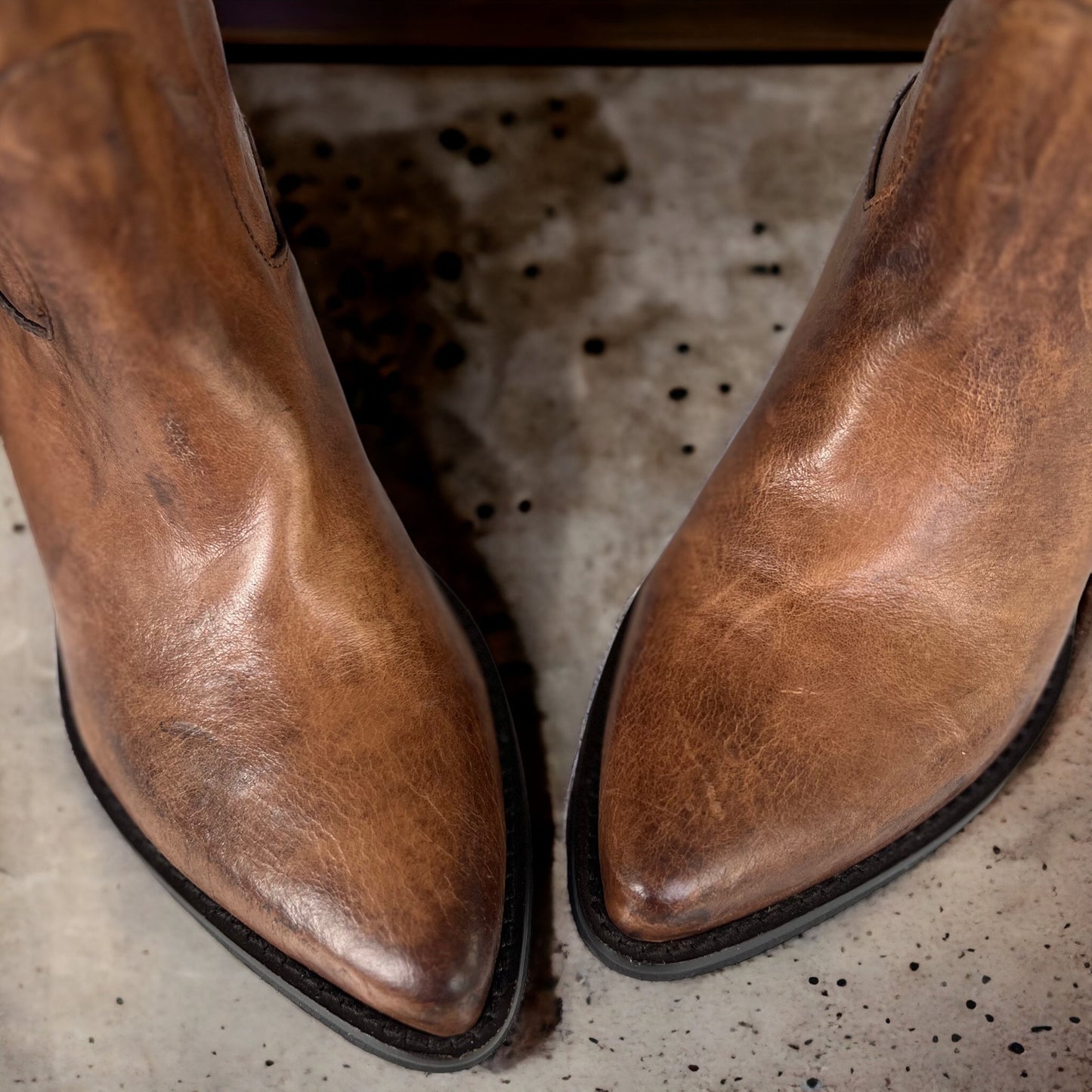 Rodeo Brown Texan ankle boots