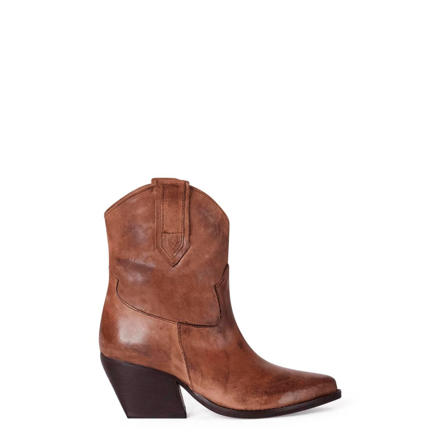 Rodeo Brown Texan ankle boots