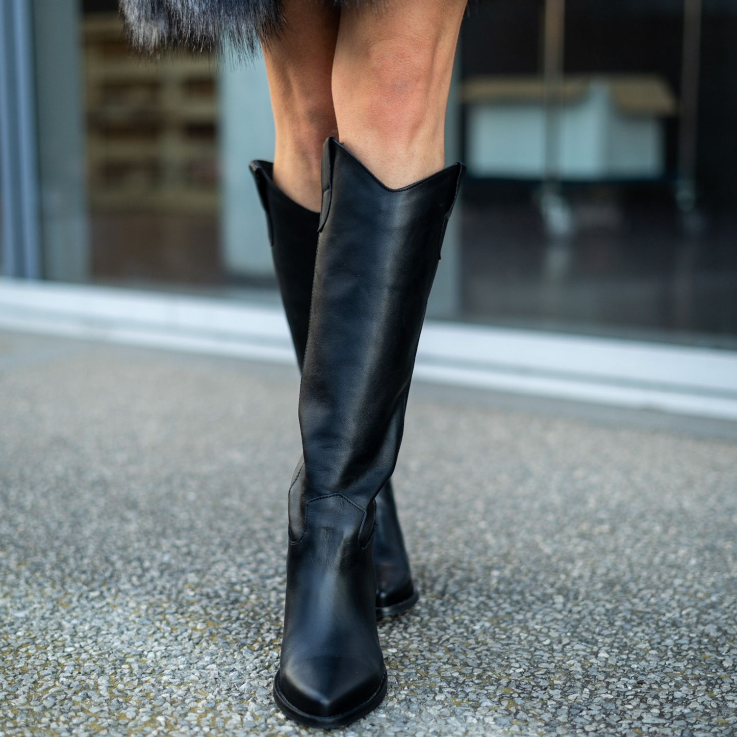 Justine Black Texan Boots