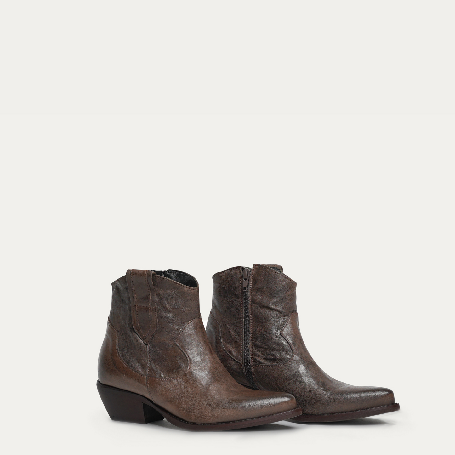 Phoenix Texan Ankle Boots in Dark Brown