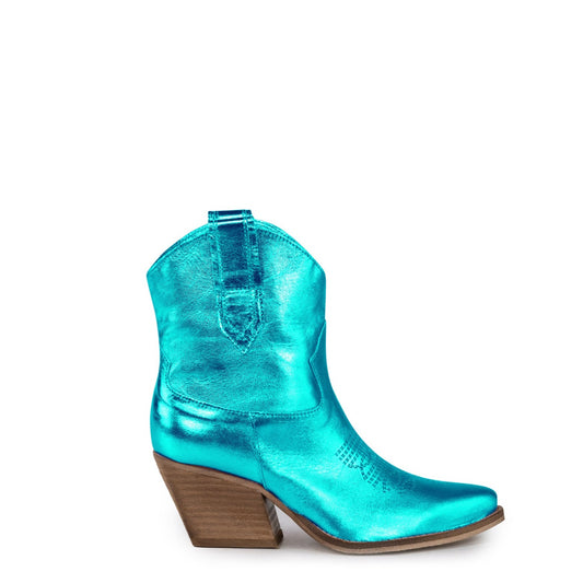 Alya Turquoise Texan Boots