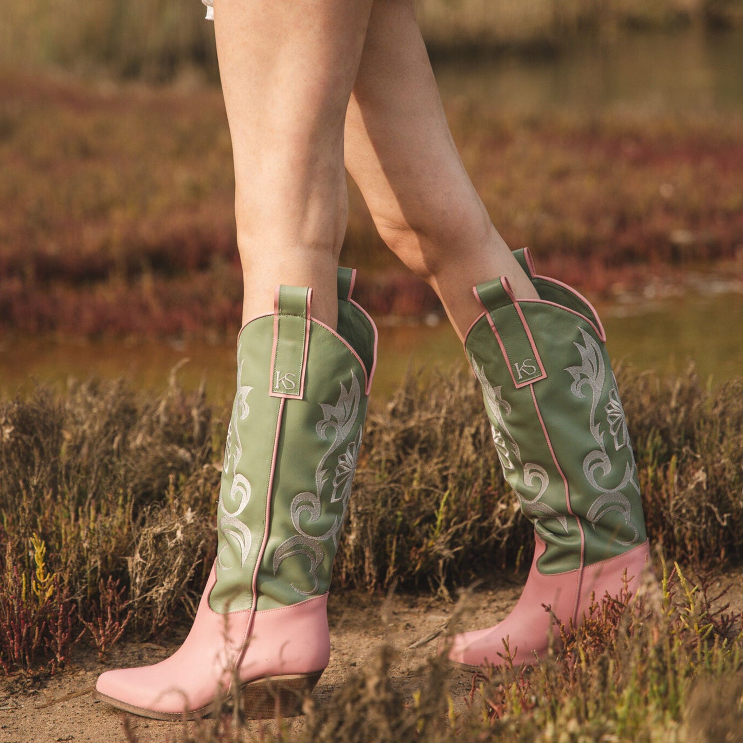 Green Cheyenne Texan Boots