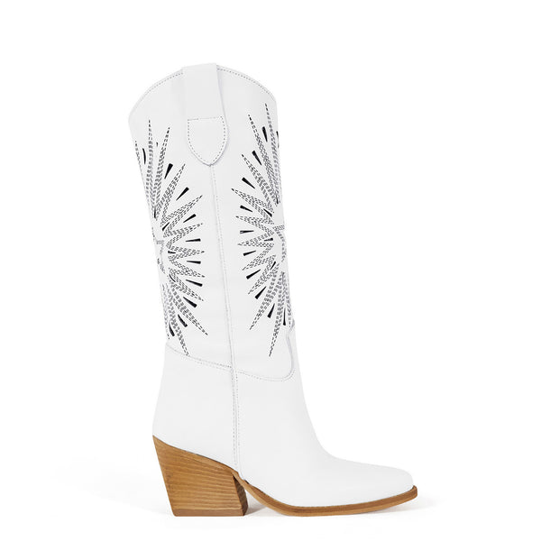 Texan Boots Nabi Bianco