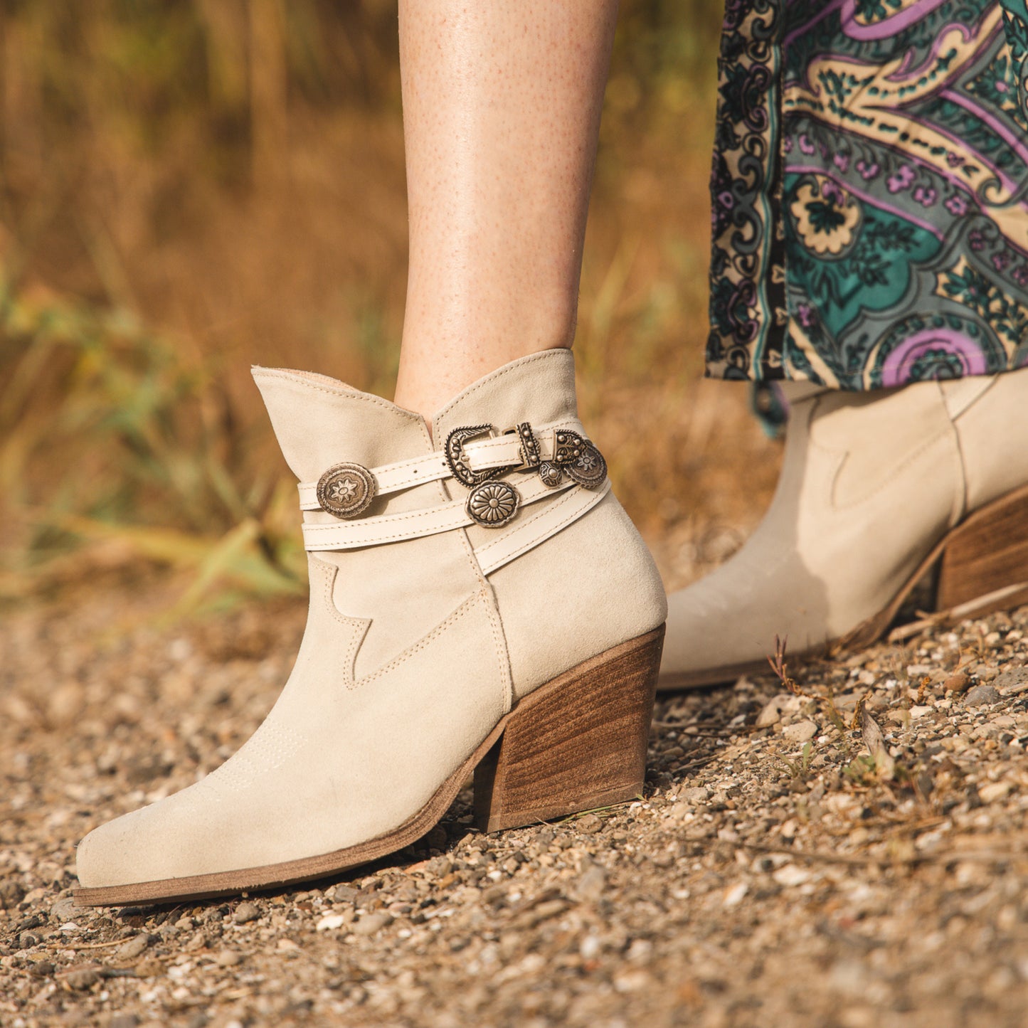 Jolene Beige Ankle Boots