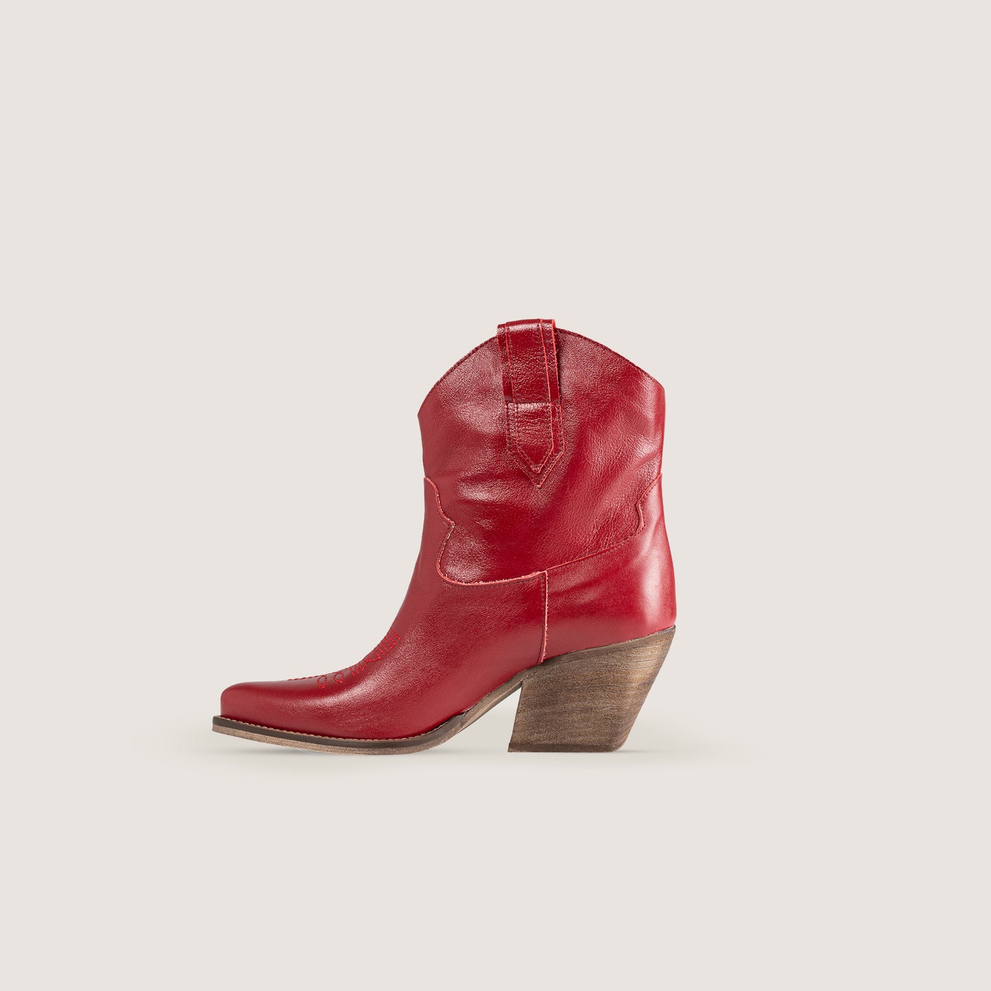 Marley Red Texan Ankle Boots