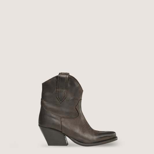 Marley dark brown Texan Ankle Boots