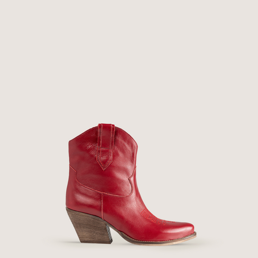 Bottines Texanes Marley Rouge