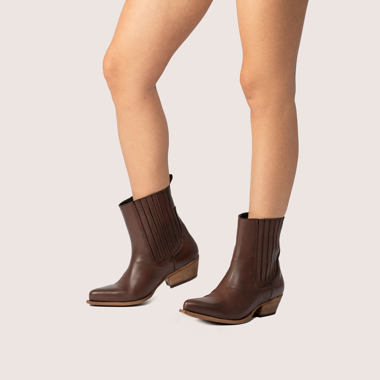 Dusty dark brown Texan Ankle Boots