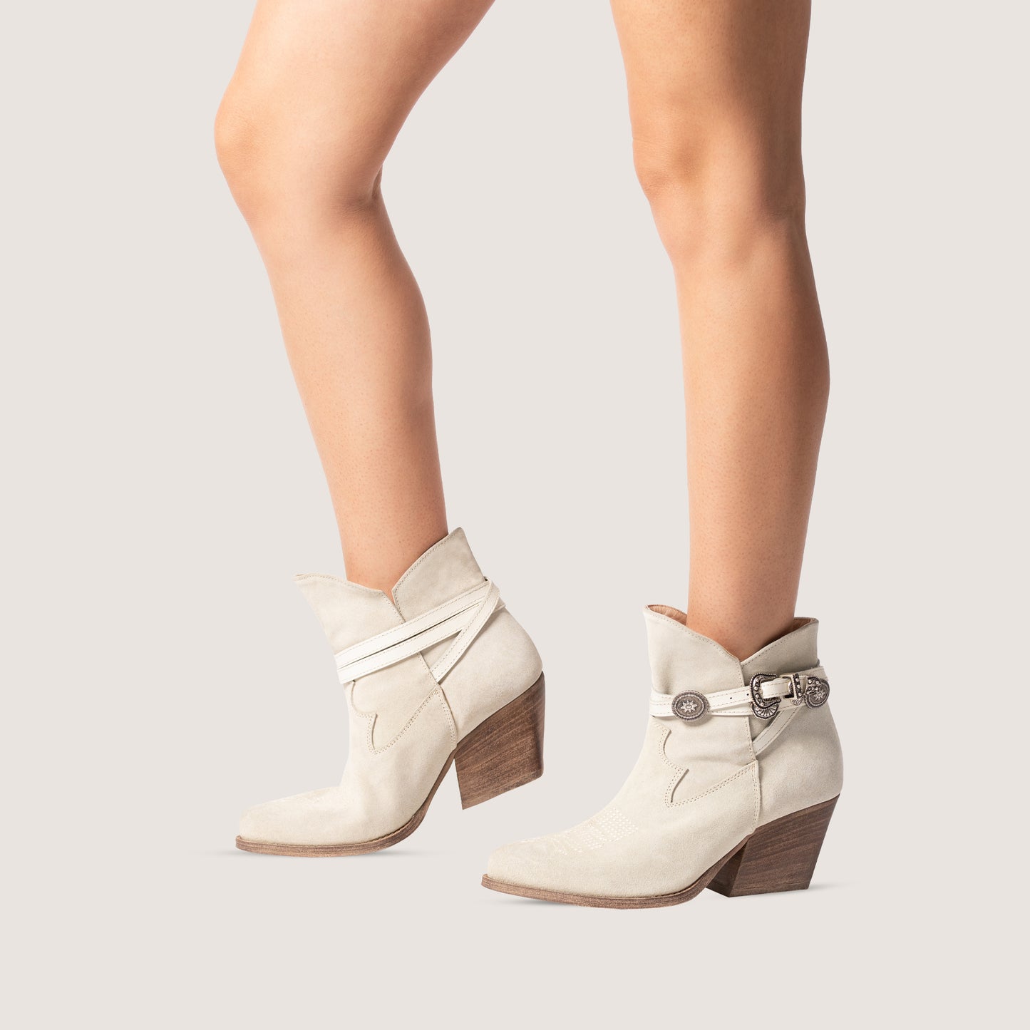 Bottines Texanes Jolene Beige