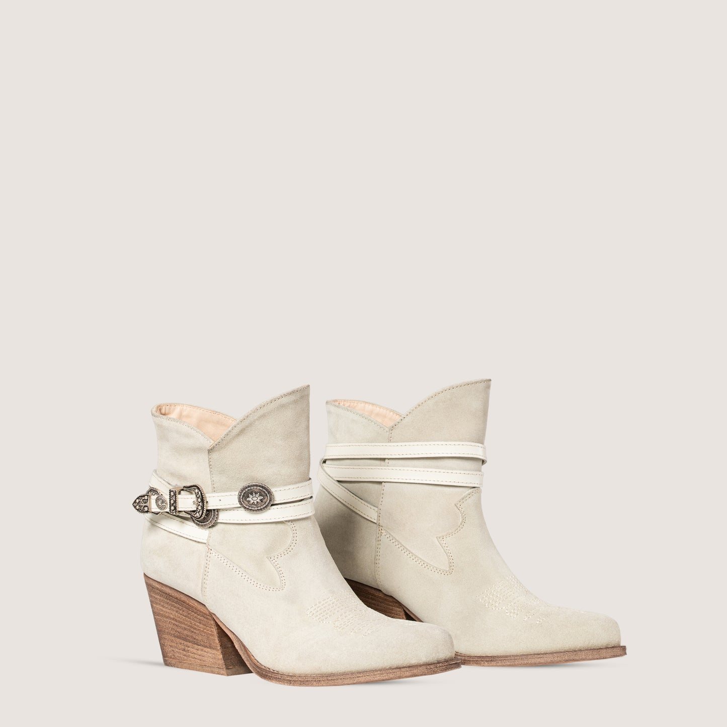 Bottines Texanes Jolene Beige