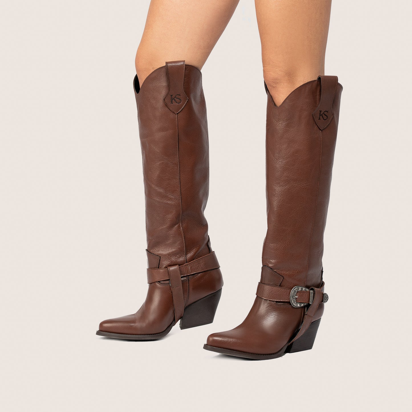 Bottes Texanes Kendall Marron foncé