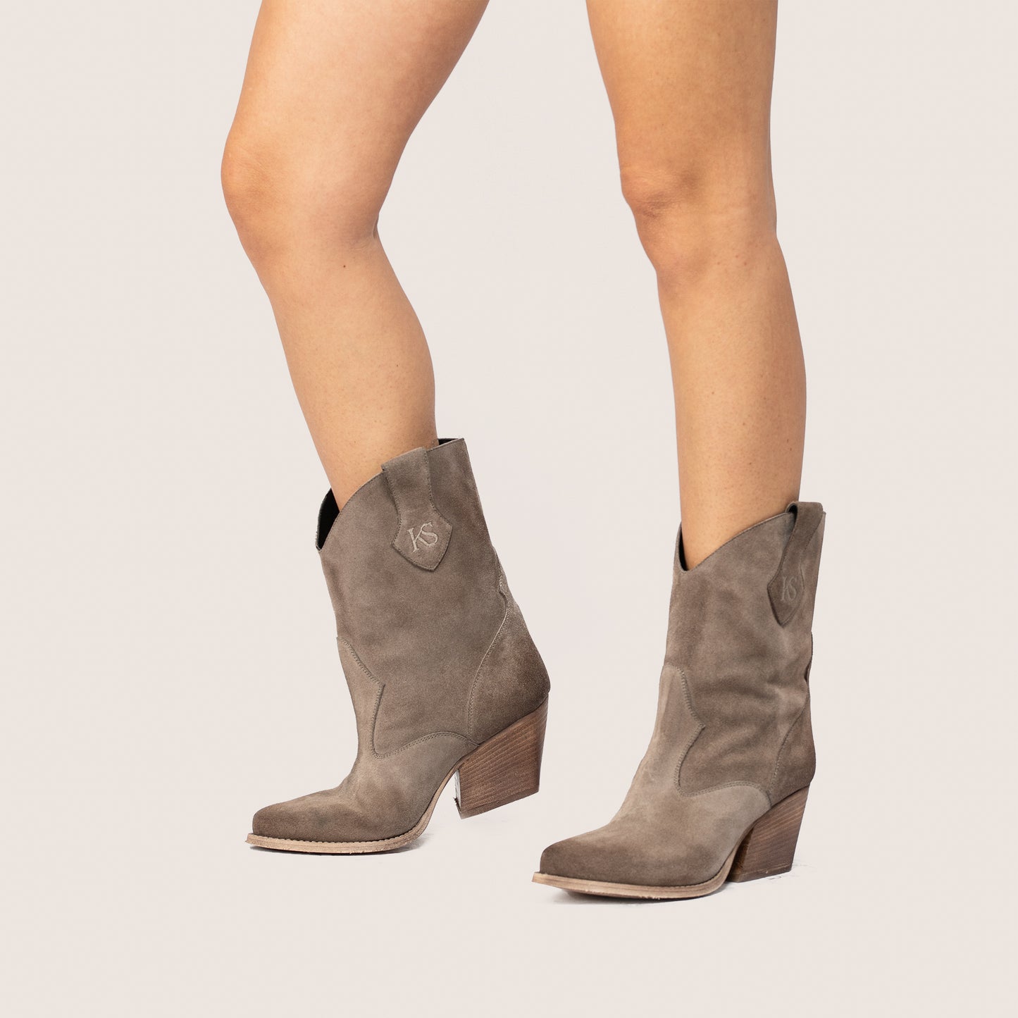 Texanische Stiefeletten Montana Taupe