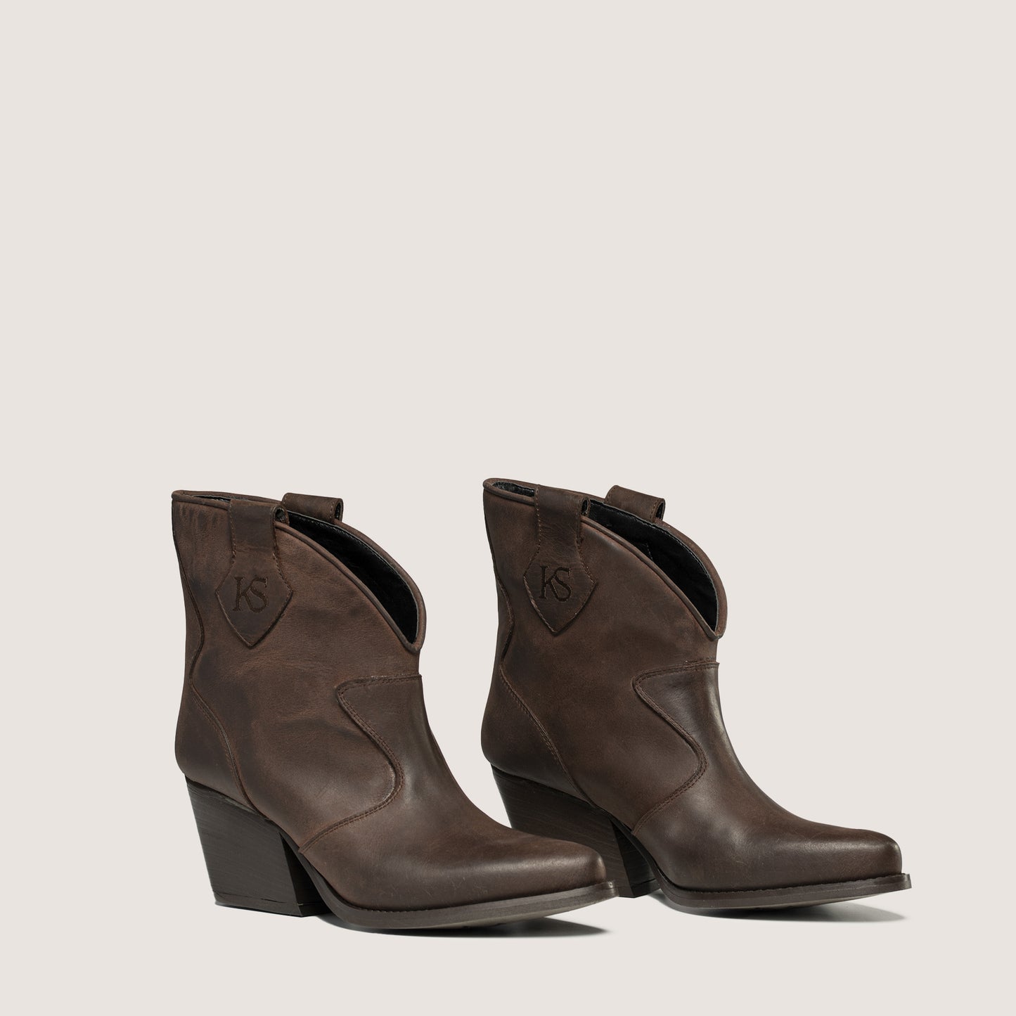 Bottines Texans Velvet Marron Foncé