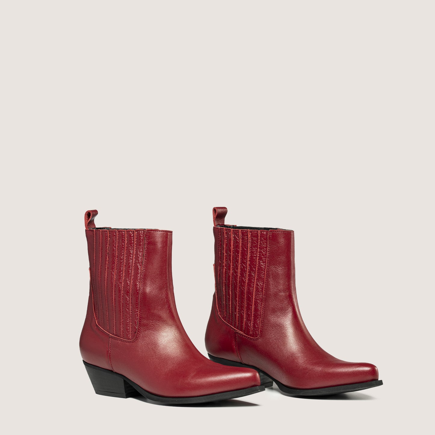 Bottines Texanes Dusty Rouge