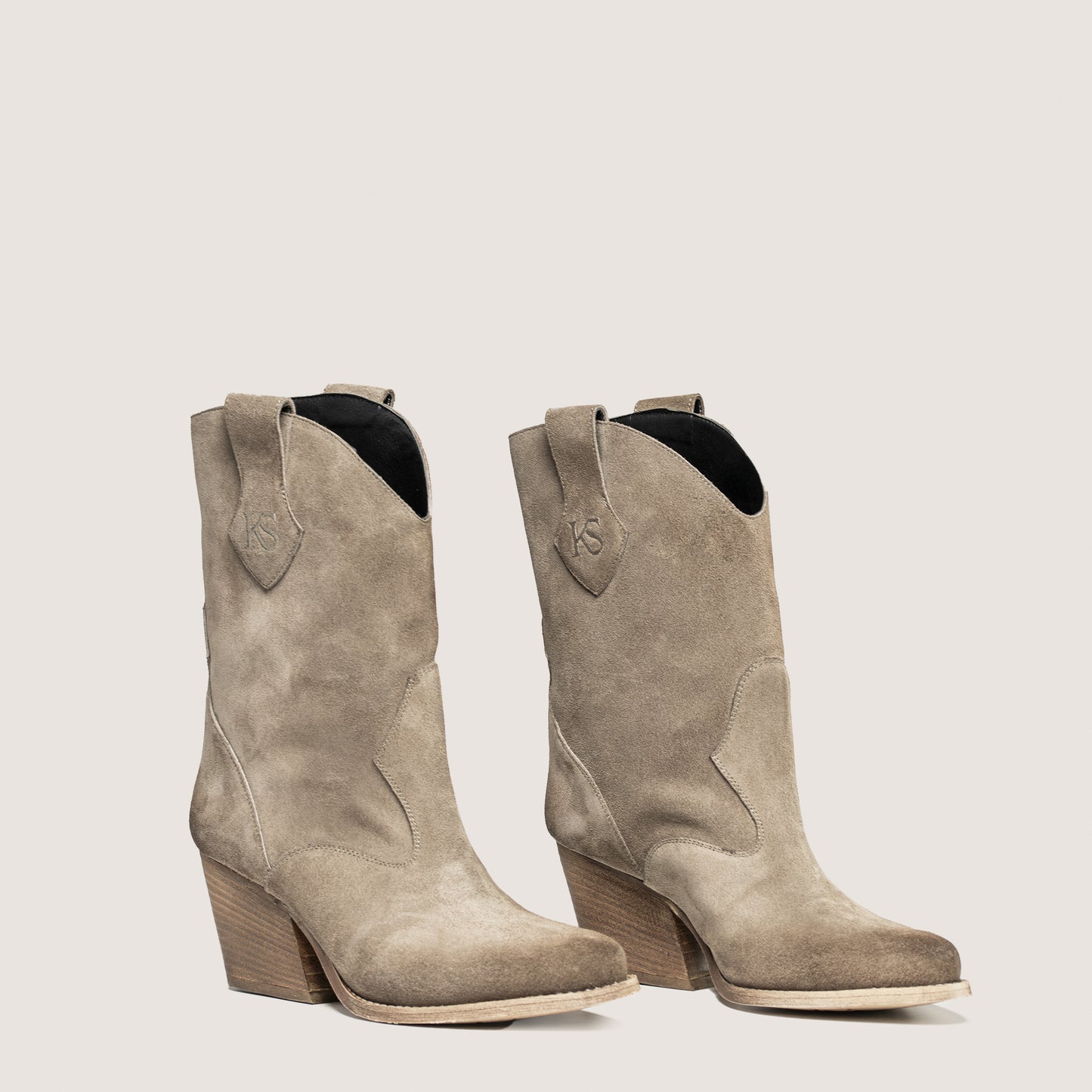 Texanische Stiefeletten Montana Taupe