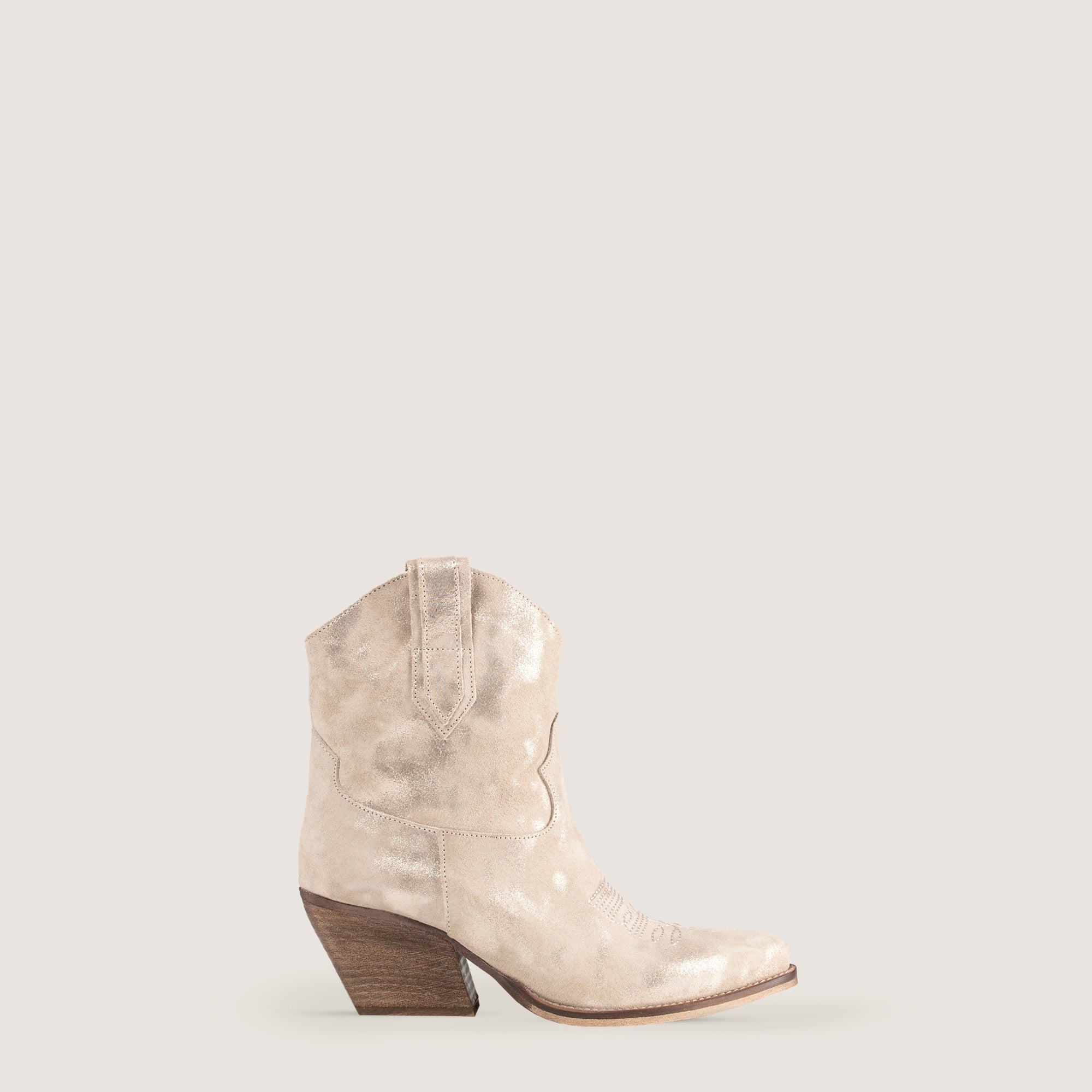 Leila Shine Beige Texan boots