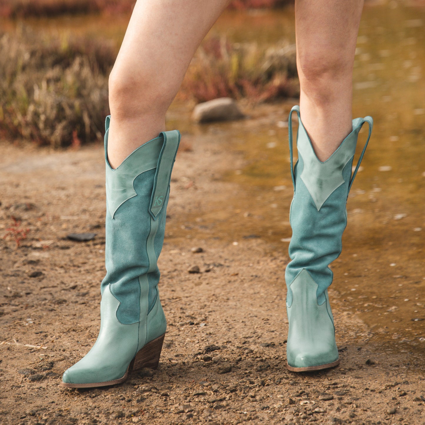 Maya Texan Boots Turquoise