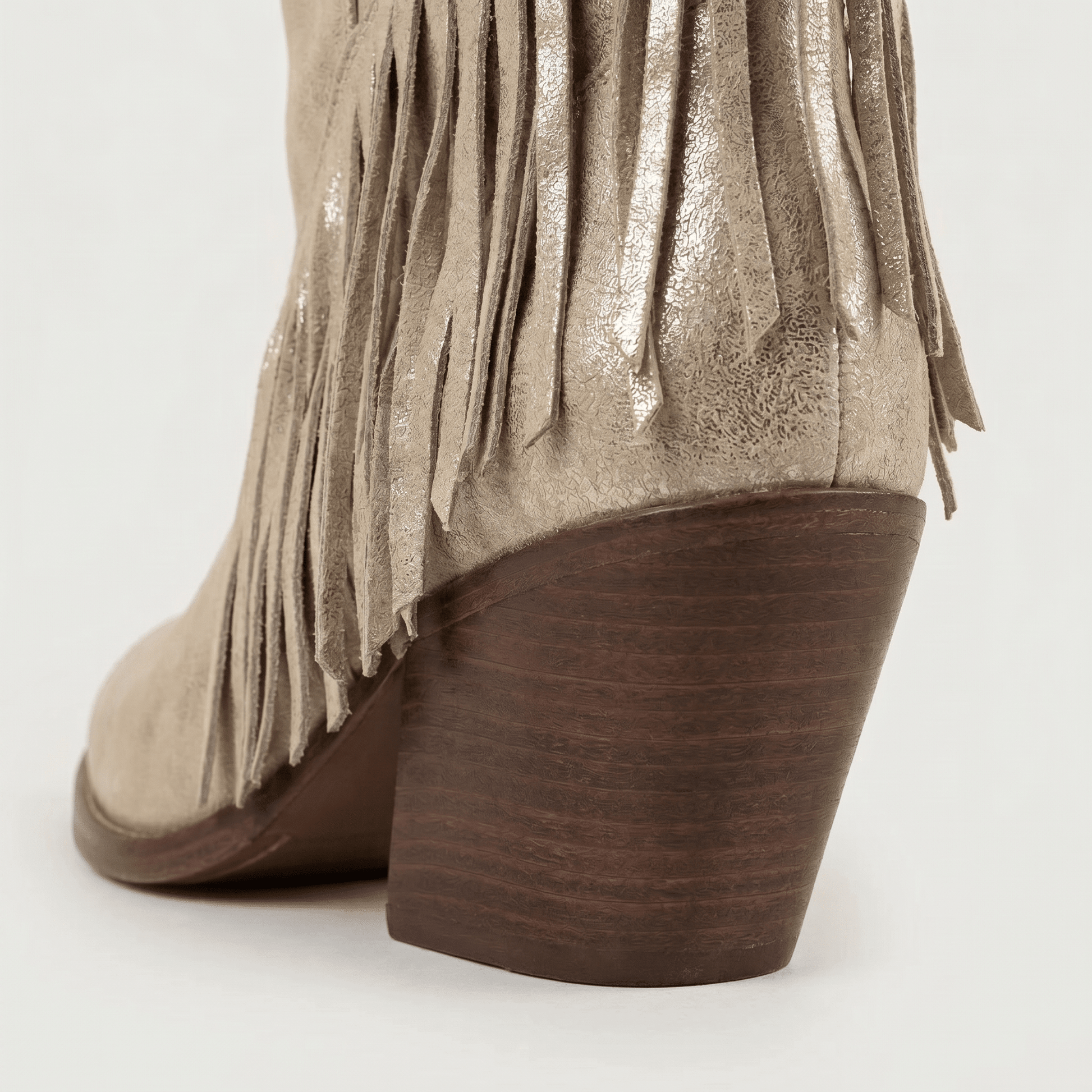 Stivaletti Texani Dakota Shine Beige - KALI SHOES®
