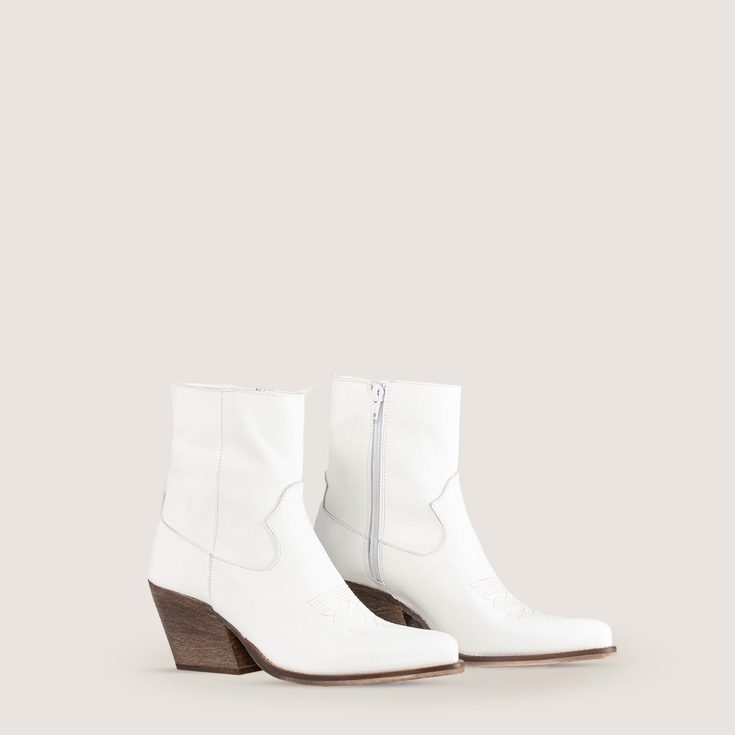 Stivaletti Texani Janice Bianco - KALI SHOES®