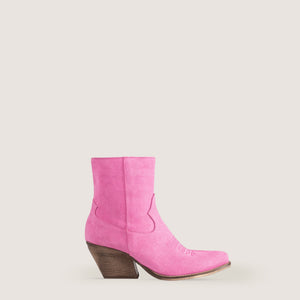 Stivaletti Texani Janice Camoscio Fucsia - KALI SHOES®