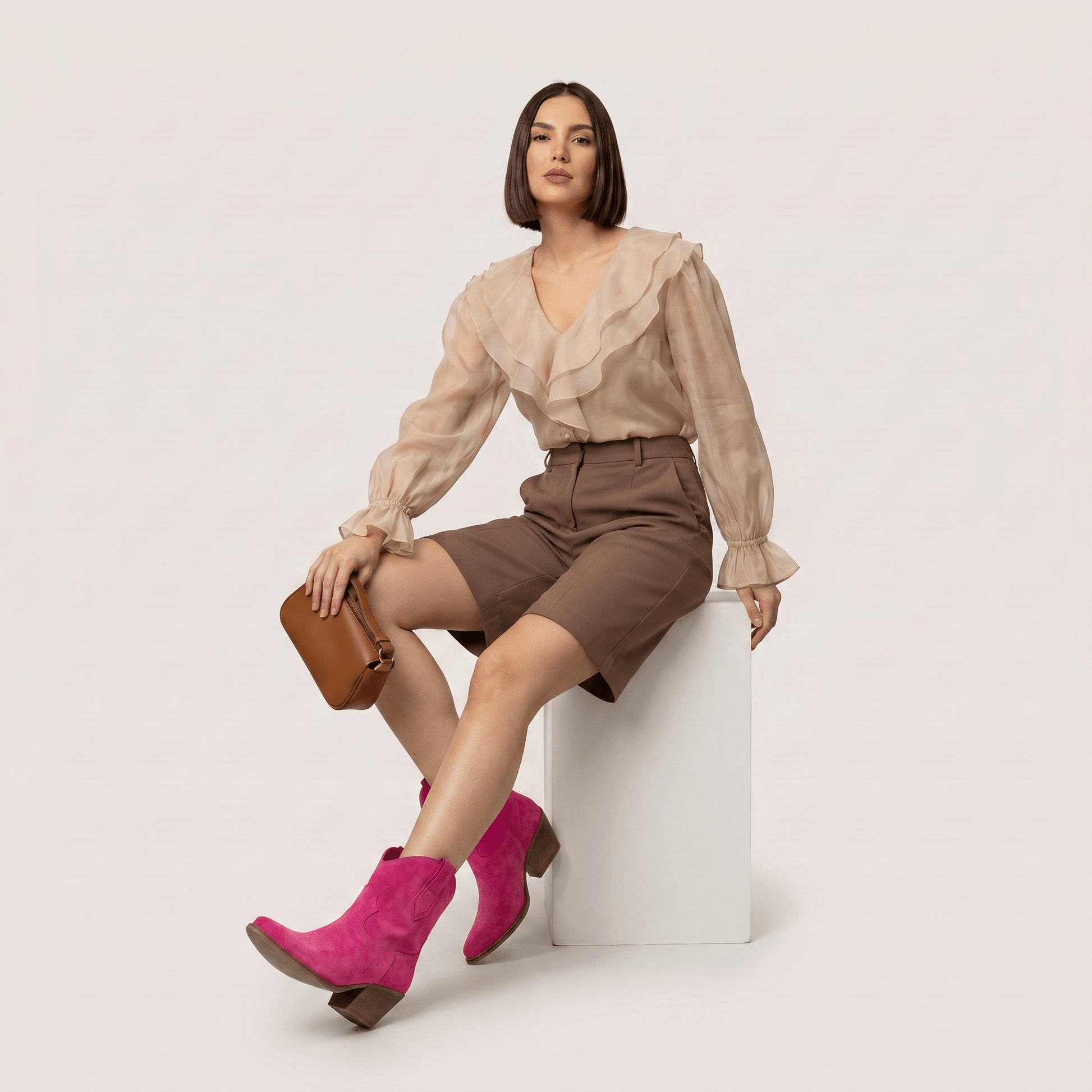 Stivaletti Texani Leila Fucsia - KALI SHOES®