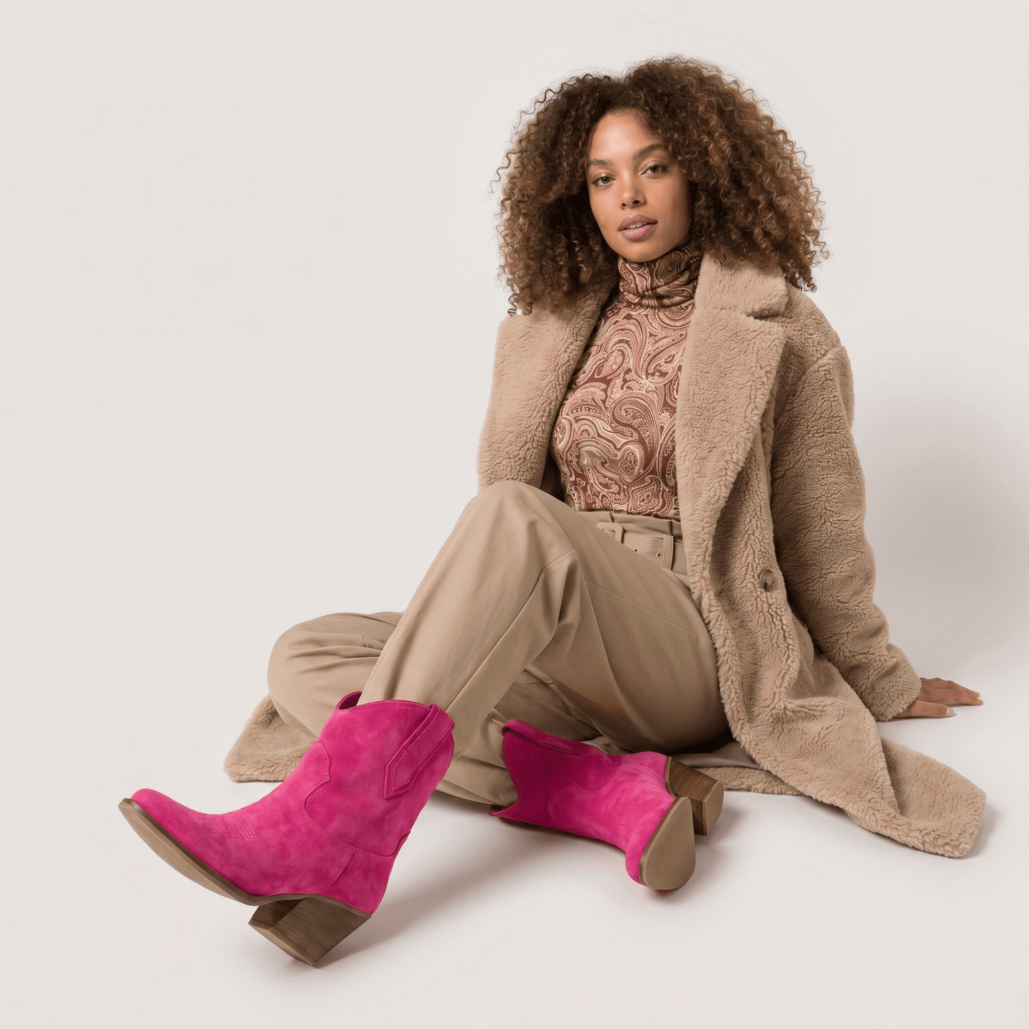 Stivaletti Texani Leila Fucsia - KALI SHOES®