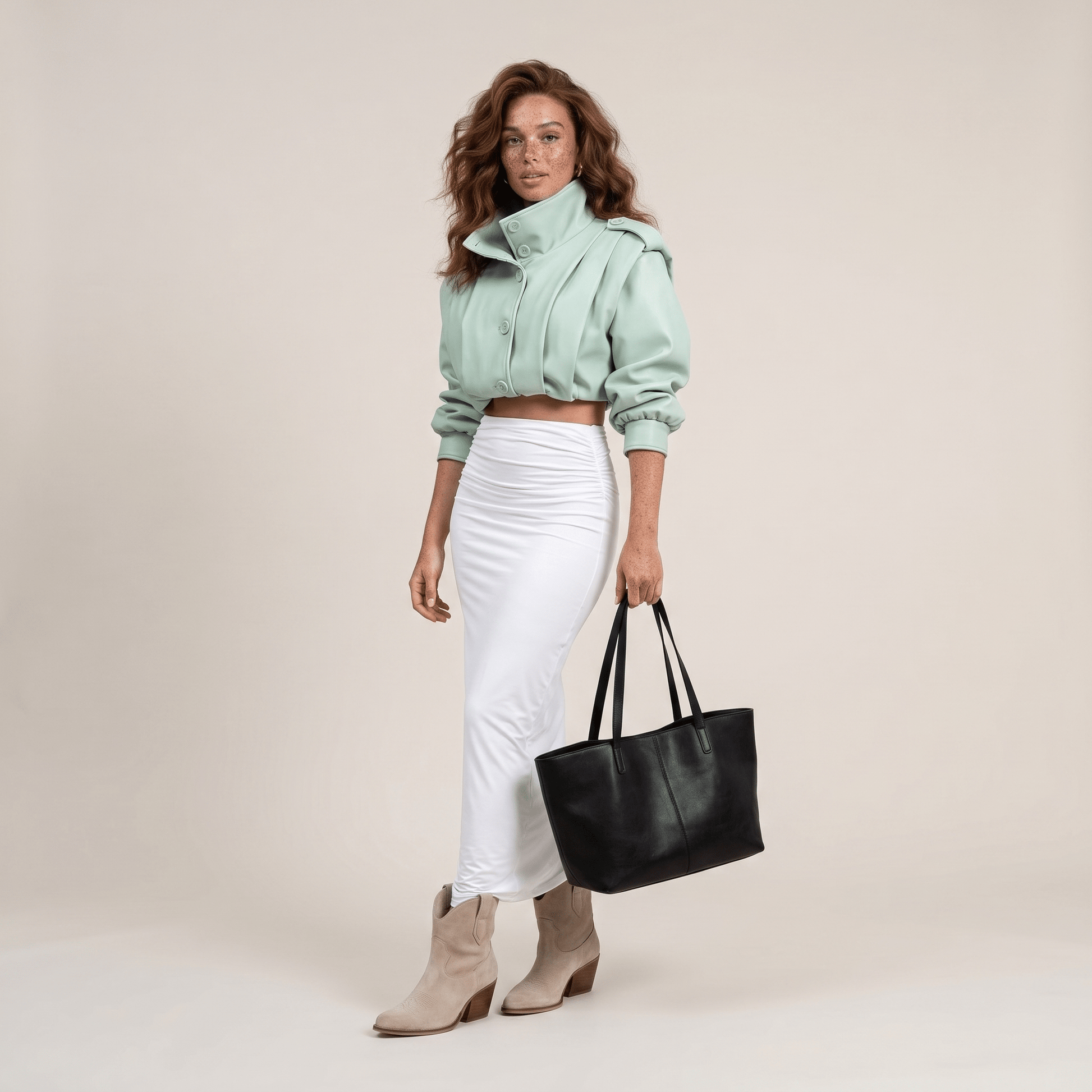 Stivaletti Texani Leila Ghiaccio - KALI SHOES®