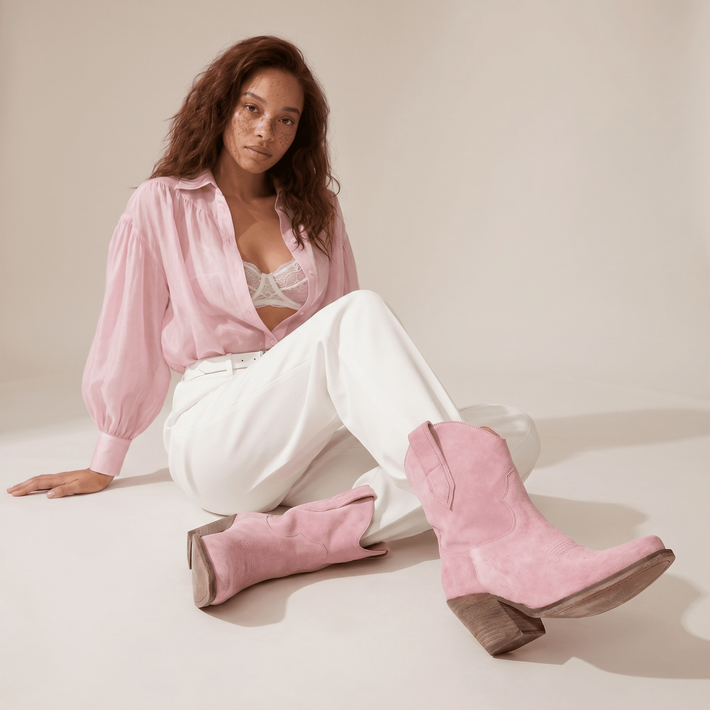 Stivaletti Texani Leila Rosa - KALI SHOES®