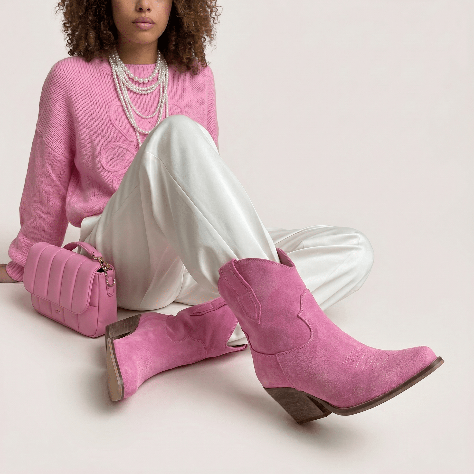 Stivaletti Texani Leila Rosa Shocking - KALI SHOES®