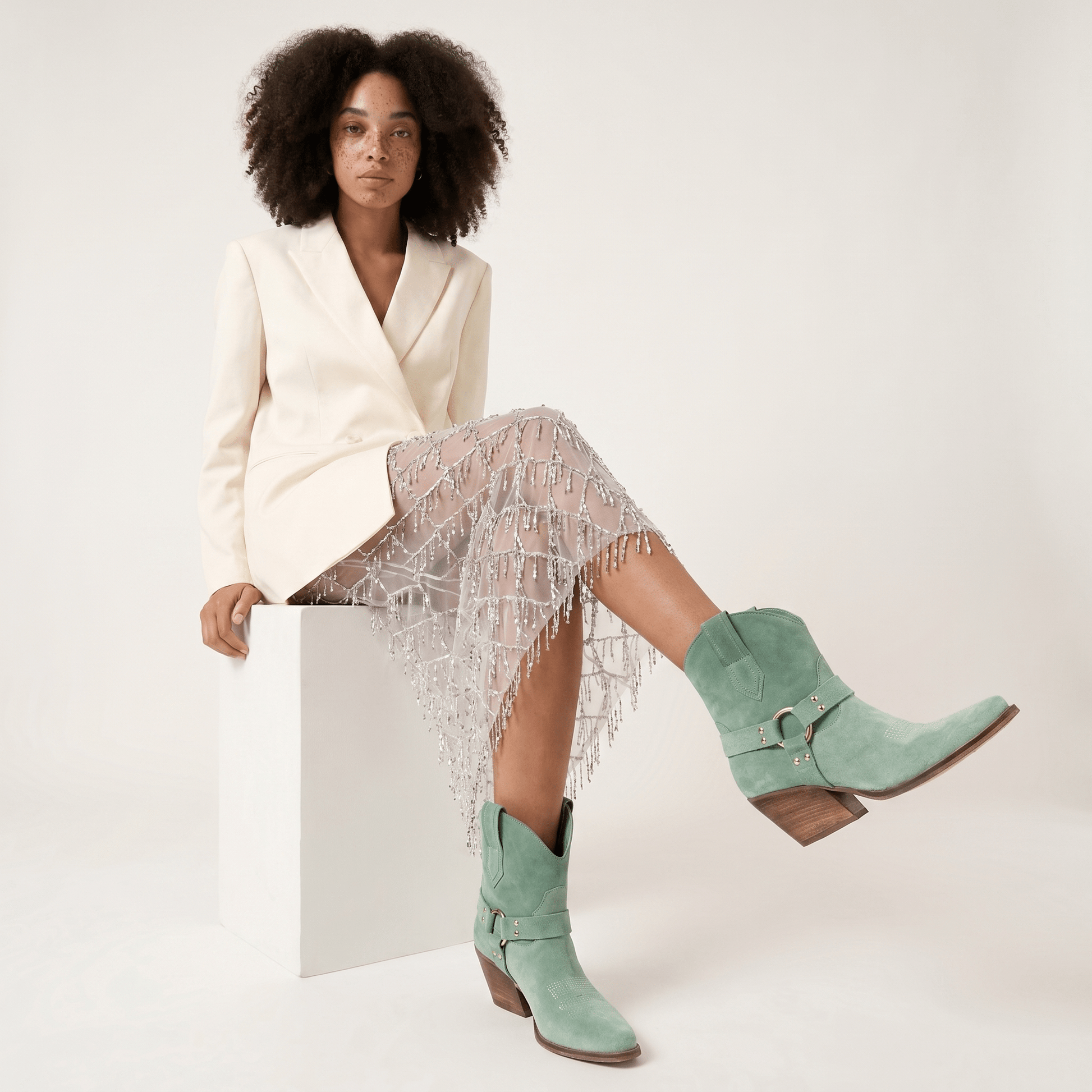 Stivaletti Texani Leila Twin Oxide - KALI SHOES®