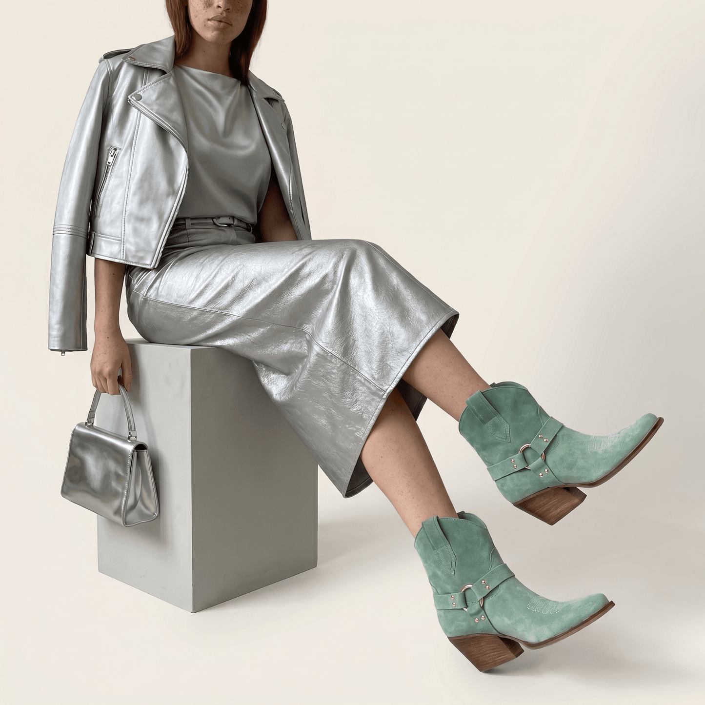 Stivaletti Texani Leila Twin Oxide - KALI SHOES®