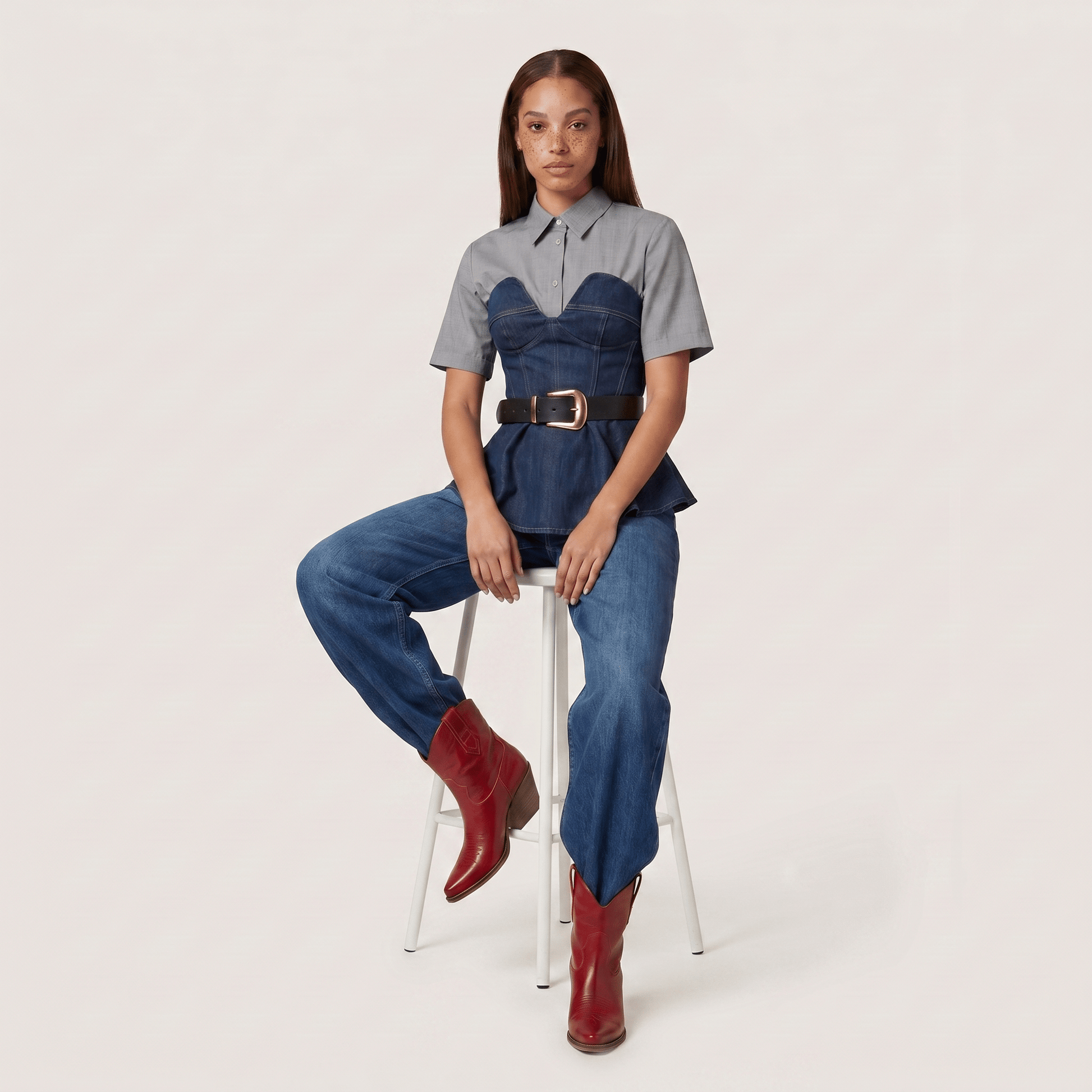 Stivaletti Texani Marley Rosso - KALI SHOES®