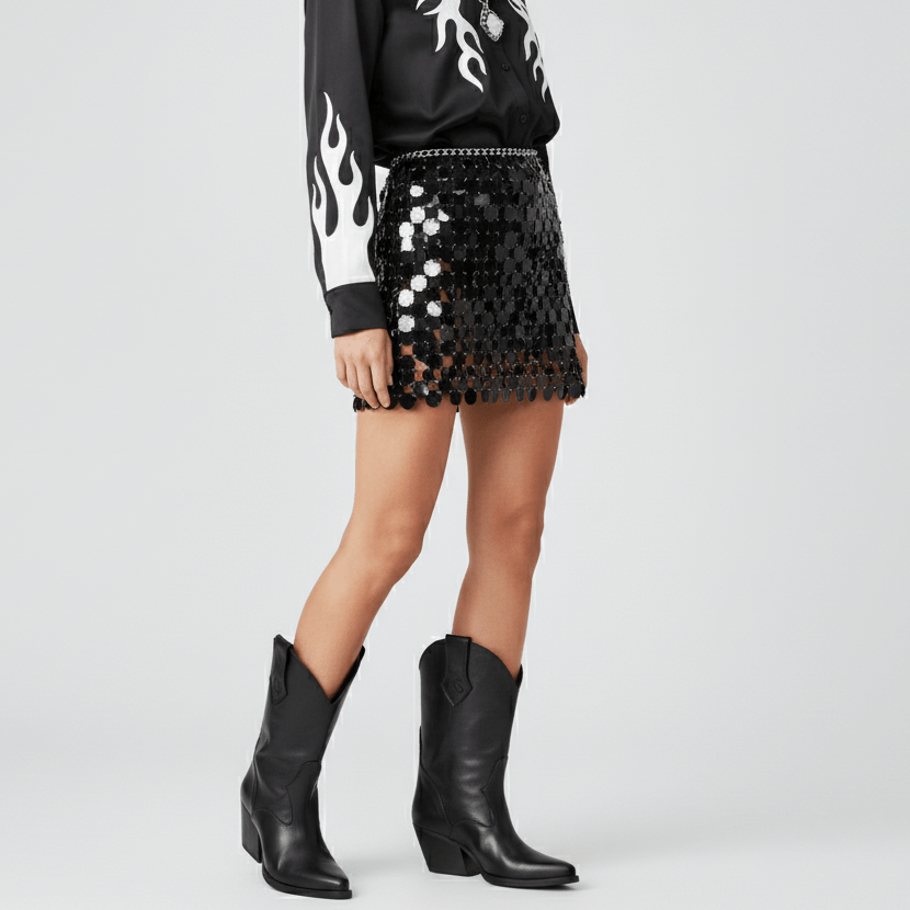 Stivaletti Texani Montana Nero in pelle - KALI SHOES®