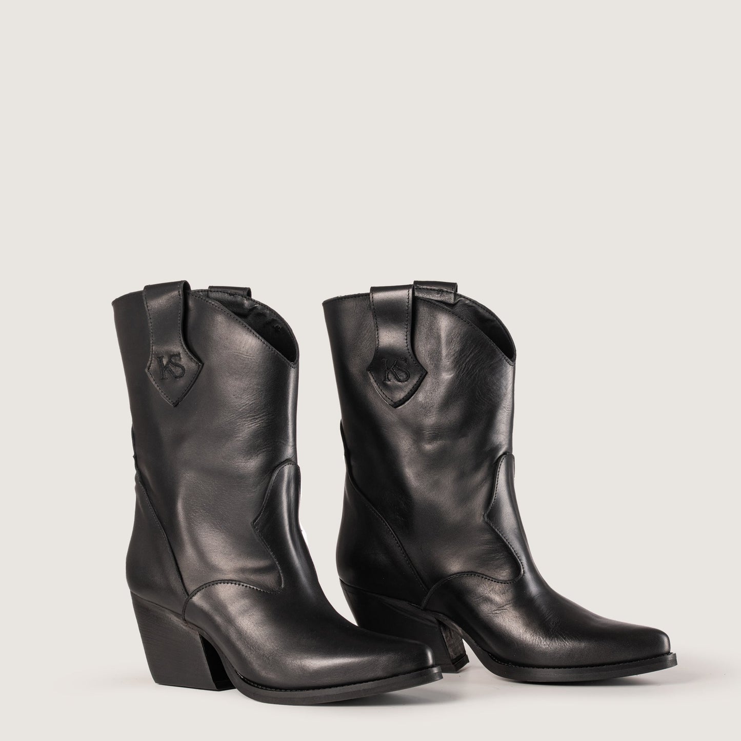 Stivaletti Texani Montana Nero in pelle - KALI SHOES®