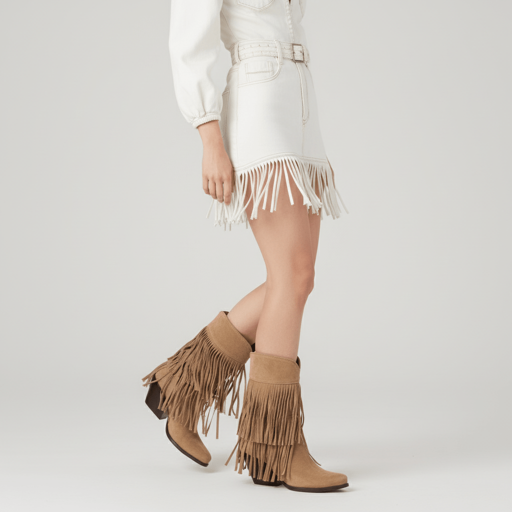 Stivaletti Texani Nevada Taupe - KALI SHOES®